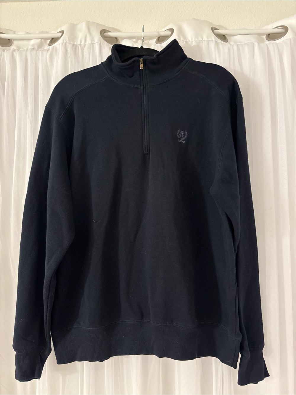 Izod Men’s Half-Zip Pullover Sweater - Black